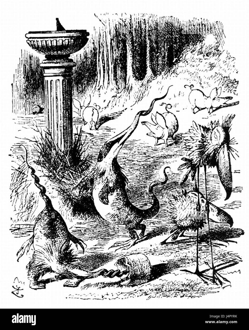 The phrase 'Twas Brillig' is the opening line of the poem 'Jabberwocky' by Lewis Carroll, published in 'Through the Looking-Glass.' The poem is known for its use of nonsensical language and playful imagination, often analyzed in literature for its creative approach to language and meaning. Stock Photo