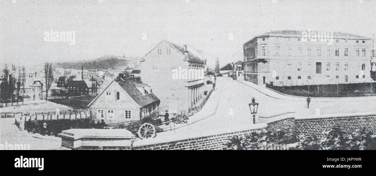 Wuppertal Hotel Kaiserhof in den 1860er Stock Photo