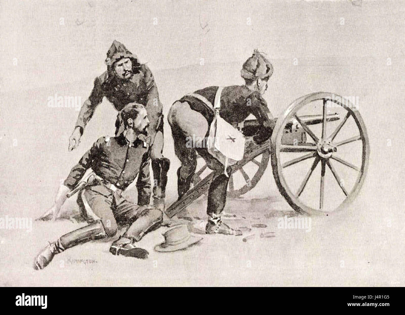 Wounded Knee artillery Stock Photo Alamy