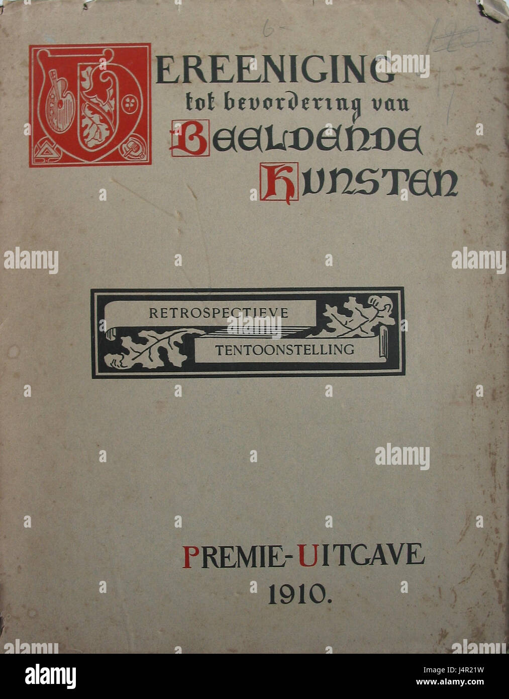 Vereeniging tot bevordering van Beeldende Kunsten Premie Uitgave 1910 cover Stock Photo