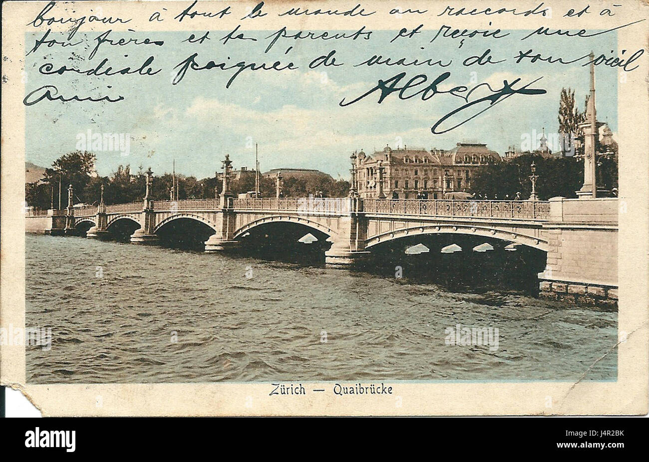 Zurich pont 1920 Stock Photo