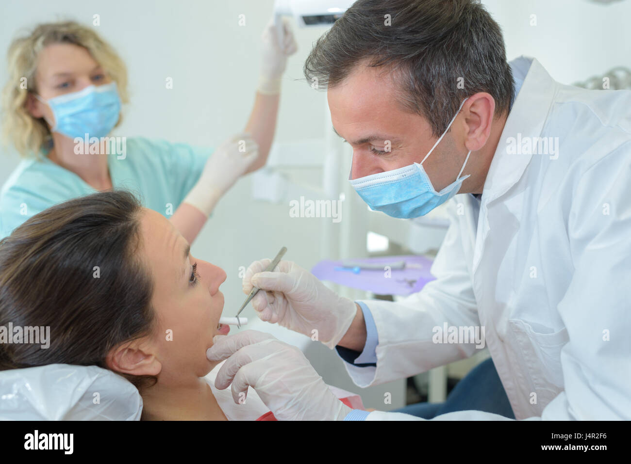 opening the mouth wide Stock Photo Alamy