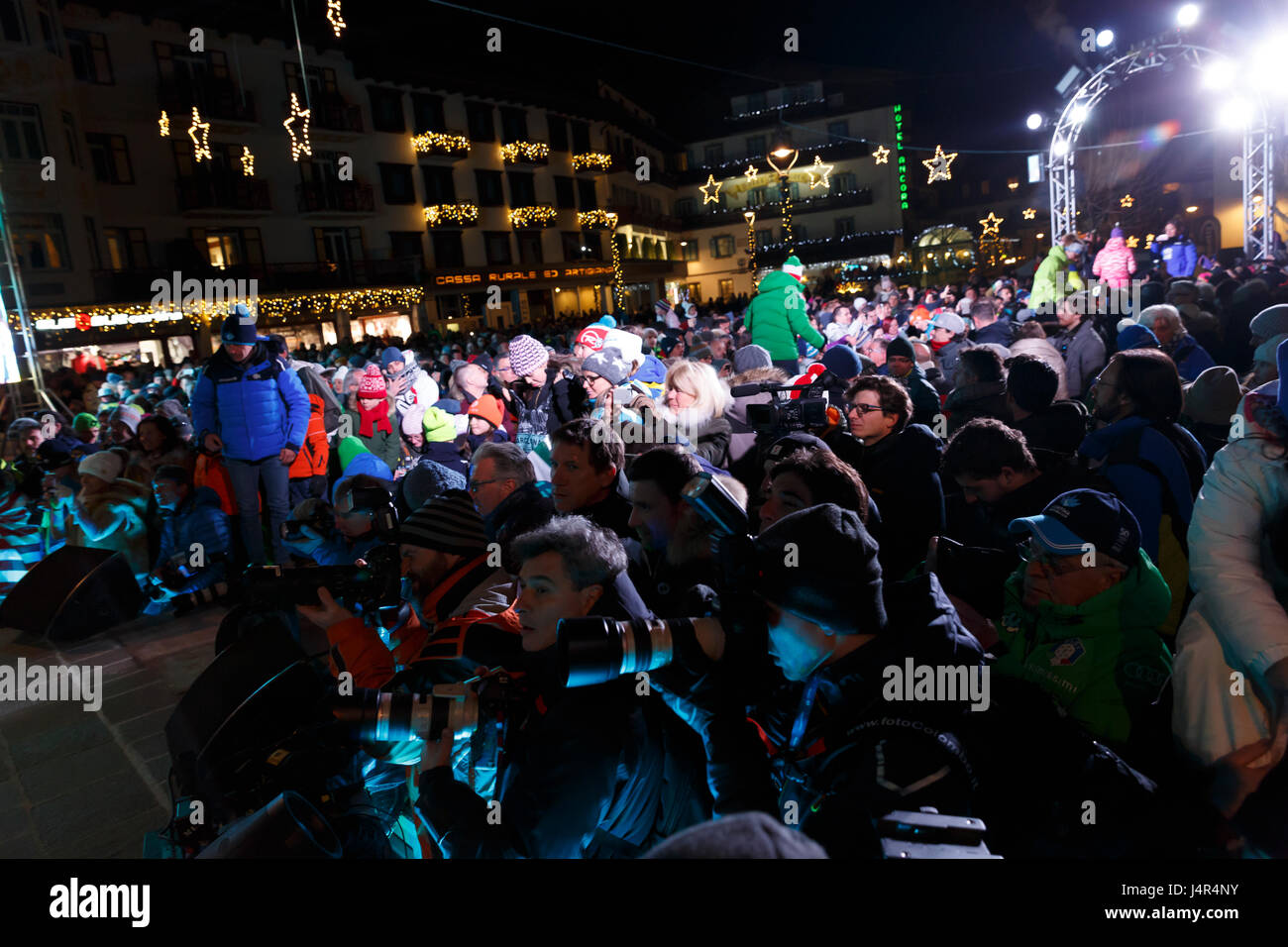 Cortina d’Ampezzo, Italy 28 January 2017 the prize giving ceremony at