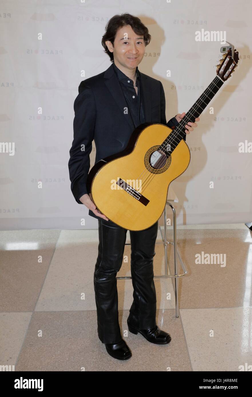 United Nations, New York, USA, May 12 2017 - PEACE IS a Concert by Shiro Otake honoring Argentina guitar player Atahualpa Yupanqui today at the UN Headquarters in New York. Photo: Luiz Rampelotto/EuropaNewswire | usage worldwide Stock Photo