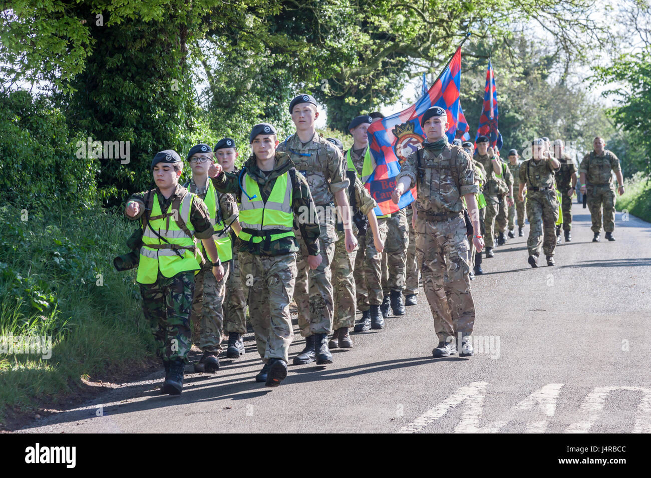 Wellingborough, Northamptonshire, U.K. 14th May 2017. The 38th International Waendel walk. Participant have travelled from as far afield as Australia and USA.  with groups and single people of all ages, after heavy overnight rain skies have cleared leaving a bright sunny day. Credit: Keith J Smith./Alamy Live News Stock Photo