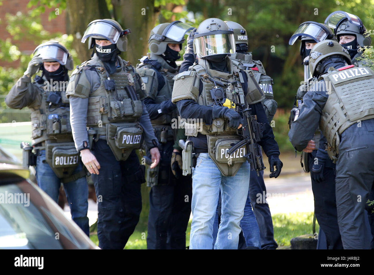 Hamburg Germany 14th May 2017 Heavily Armed Special Forces SEK Of Hamburg Germany 14th May 2017 Heavily Armed Special Forces SEK Of