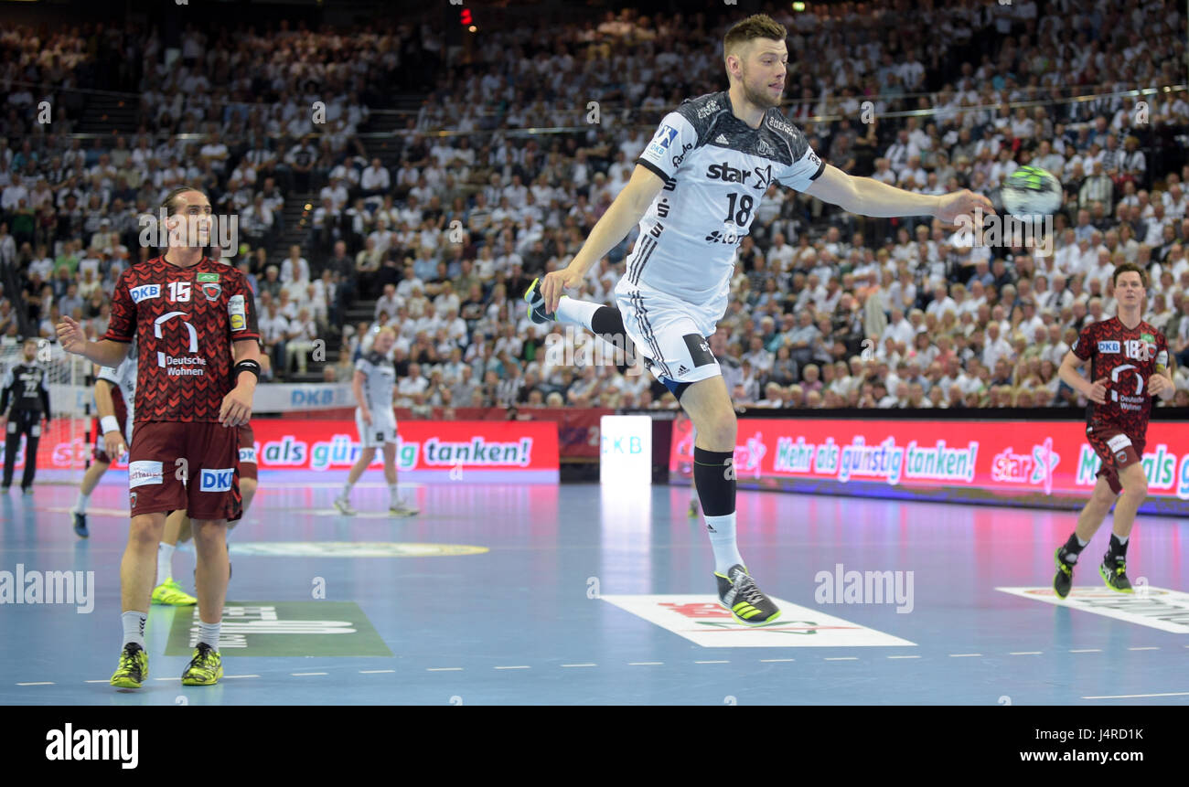 Kiels Niclas Ekberg In Action During The German Handball Bundesliga Match Between Thw Kiel And Fuechse Berlin At The Sparkassen Arena In Kiel Germany Kiels Niclas Ekberg In Action During The German Handball Bundesliga Match Between Thw Kiel And Fuechse Berlin At The Sparkassen Arena In Kiel Germany