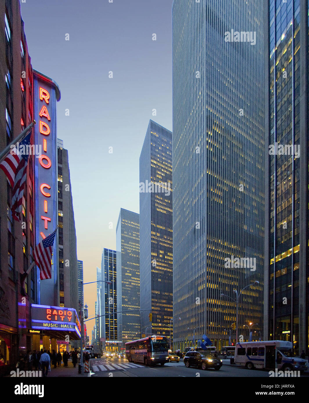 The USA, New York city, 6Th. Avenue, high rises, Stock Photo