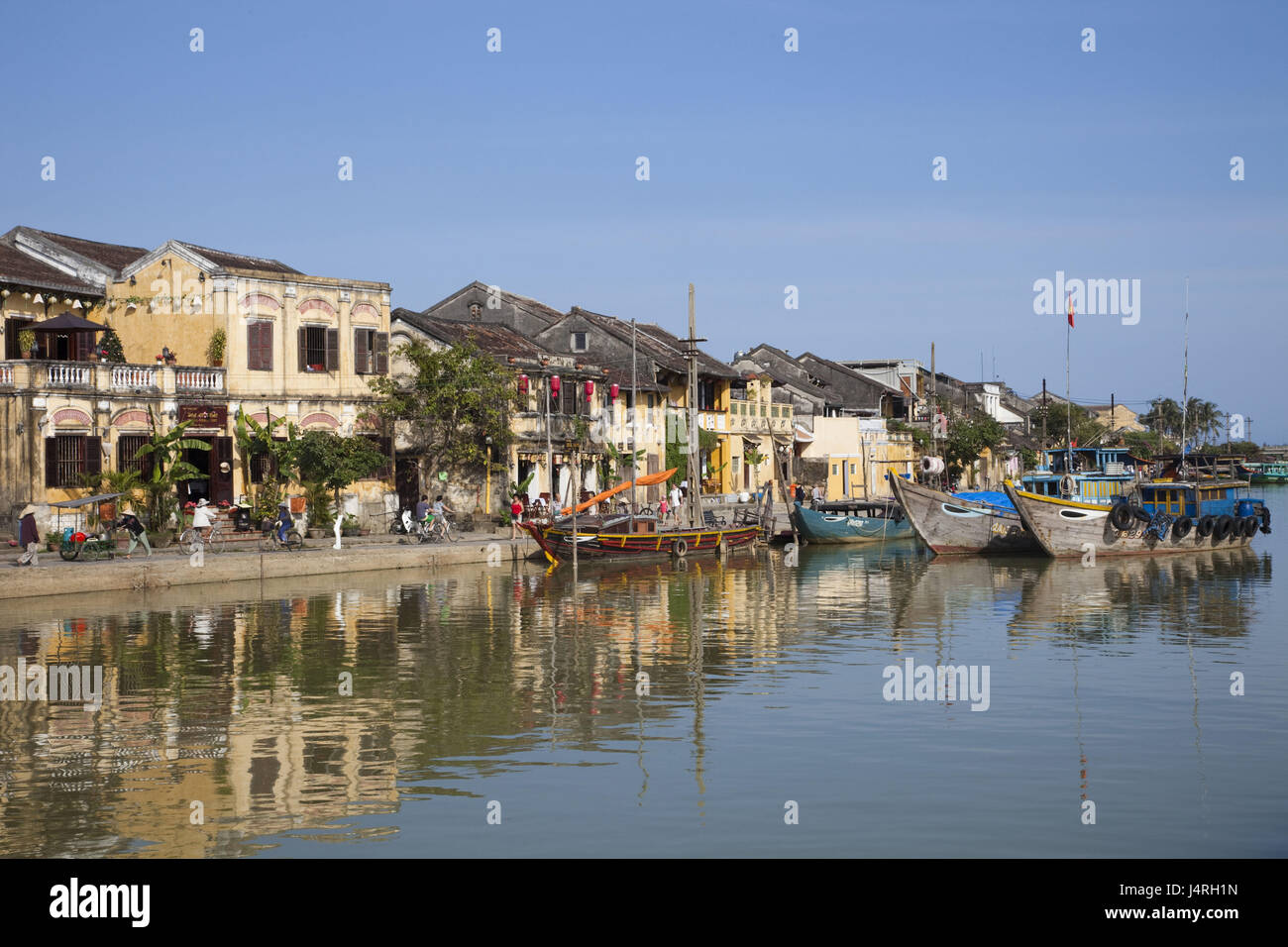 Vietnam, Hoi In, town view and Thu voucher flux, boots, Stock Photo
