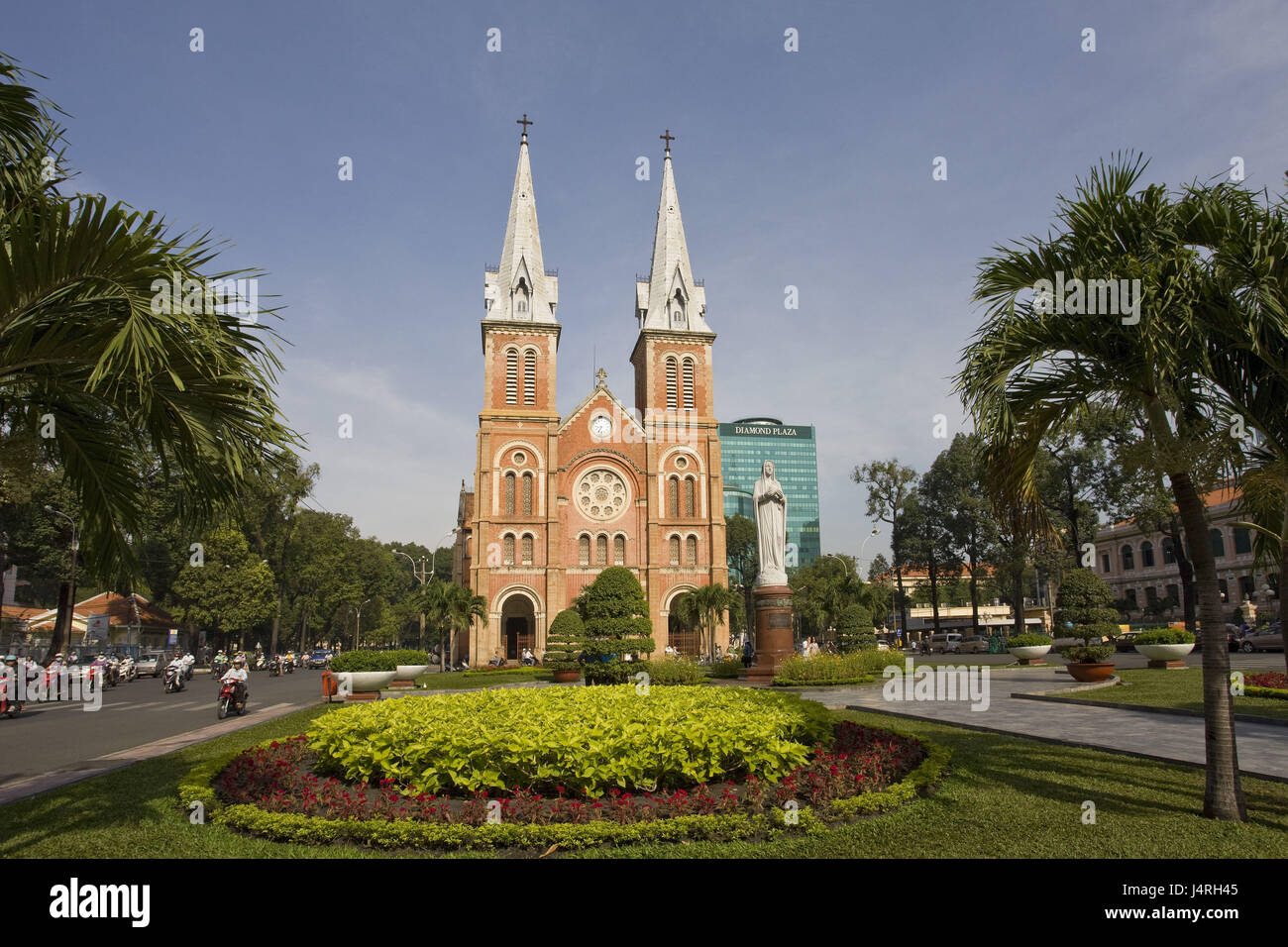 Vietnam, Ho Chi Minh Stadt, cathedral Notre lady, Stock Photo