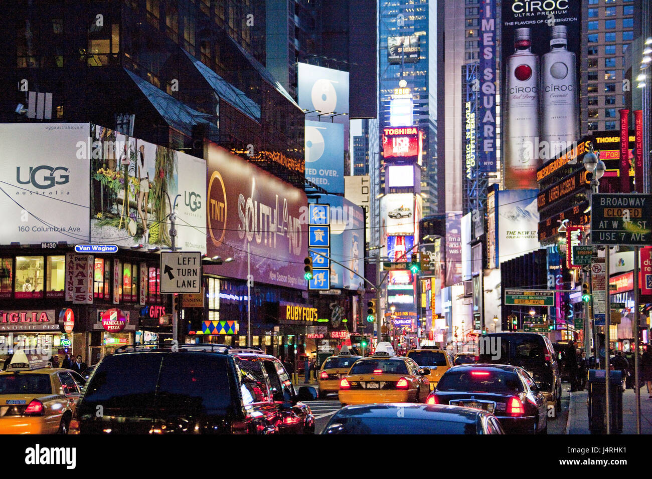 The USA, New York city, Times Square, Broadway, street scene, Stock Photo