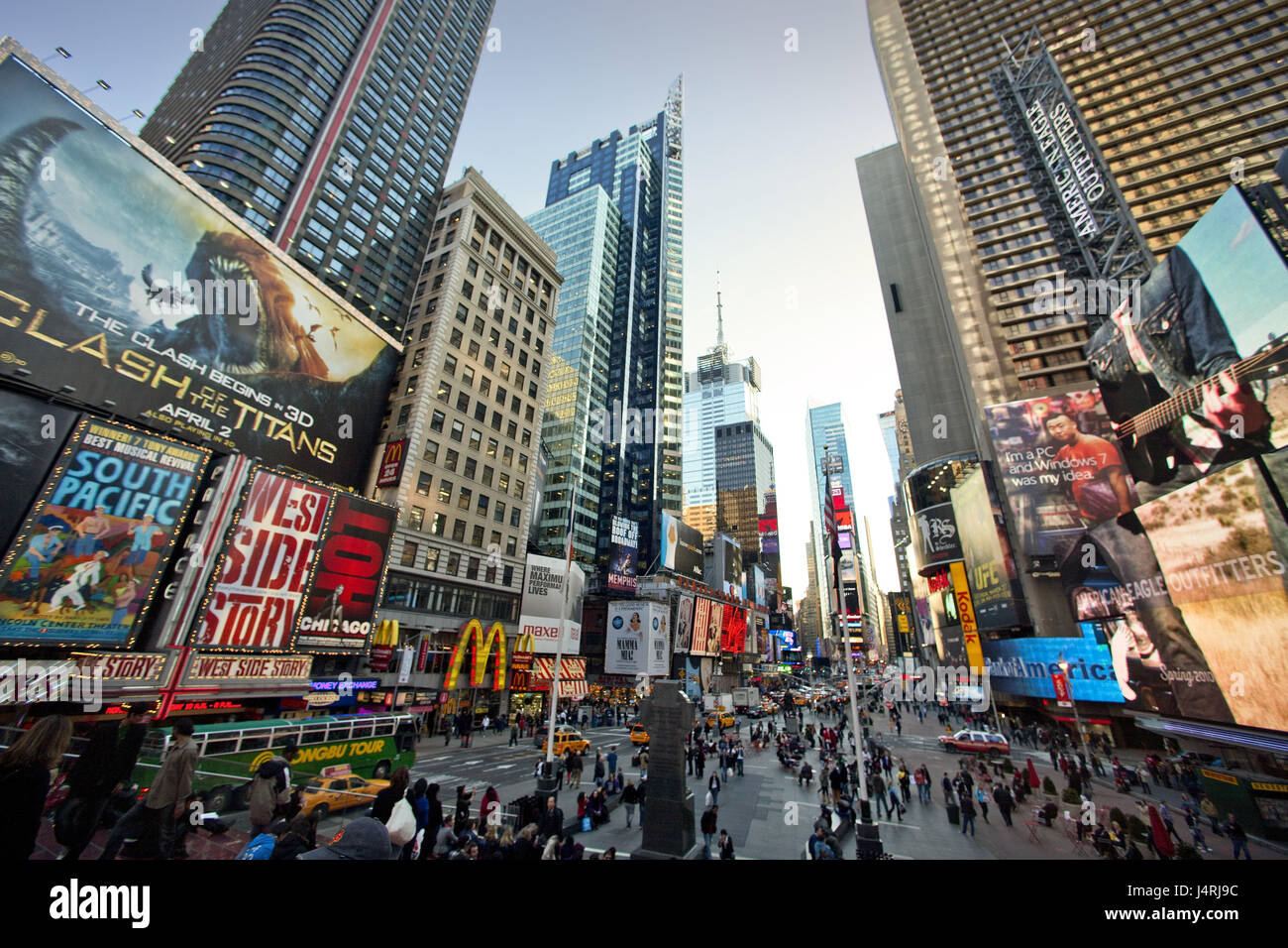 The USA, New York city, Times Square, Broadway, Stock Photo