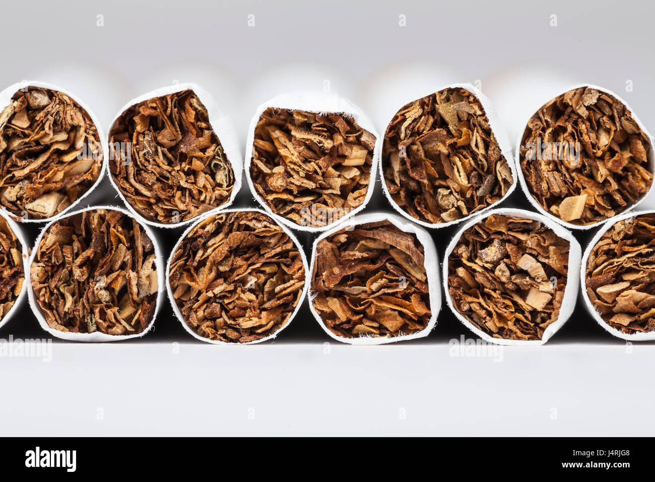Stack of cigarettes Stock Photo
