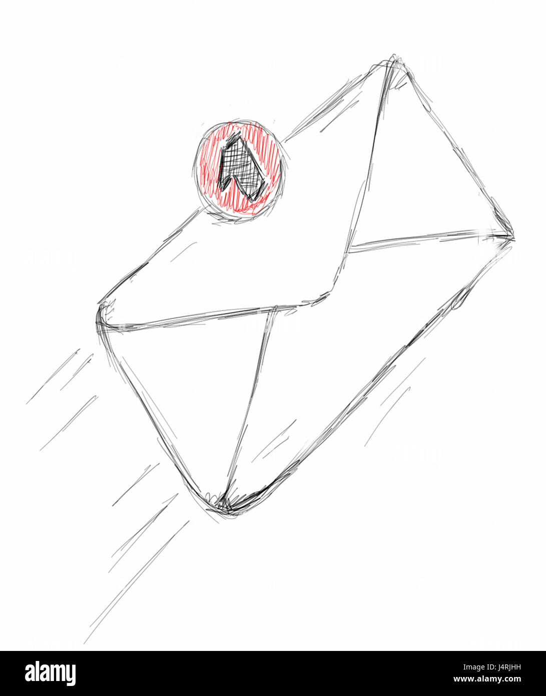 Freehand drawn cartoon email hires stock photography and images Alamy