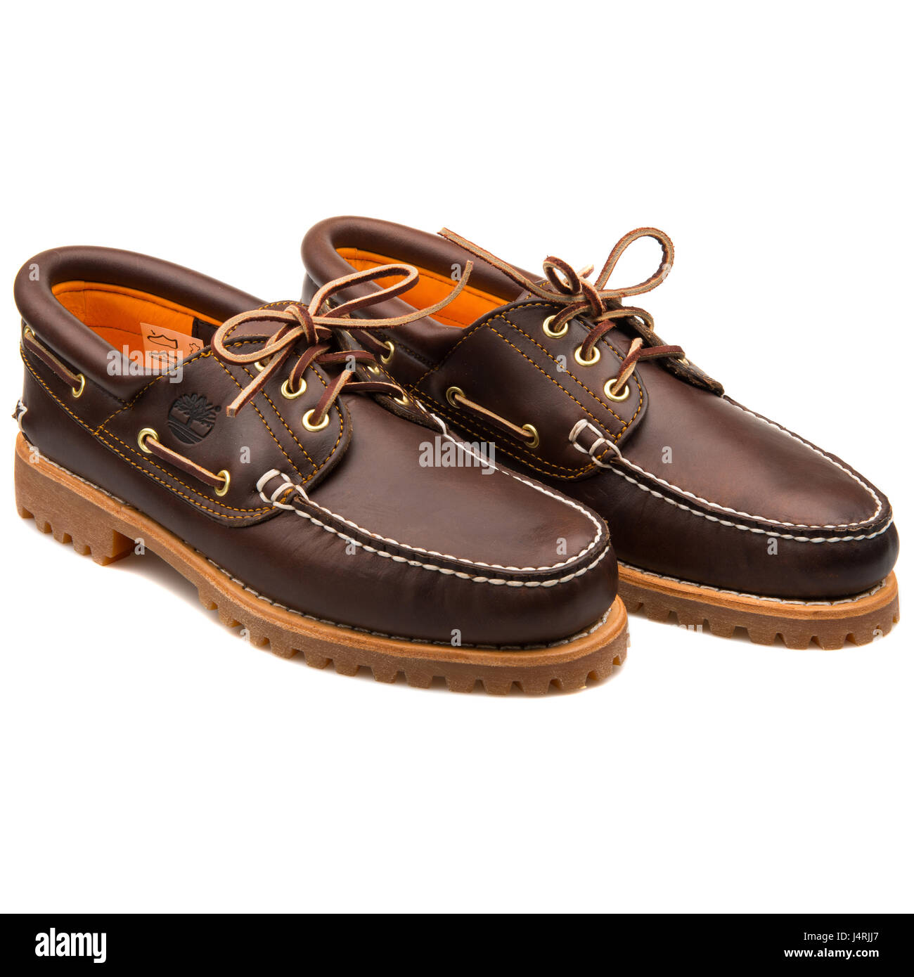 Timberland 3-Eye Classic Handsewn Lug Shoes Brown - 30003 Stock Photo -  Alamy
