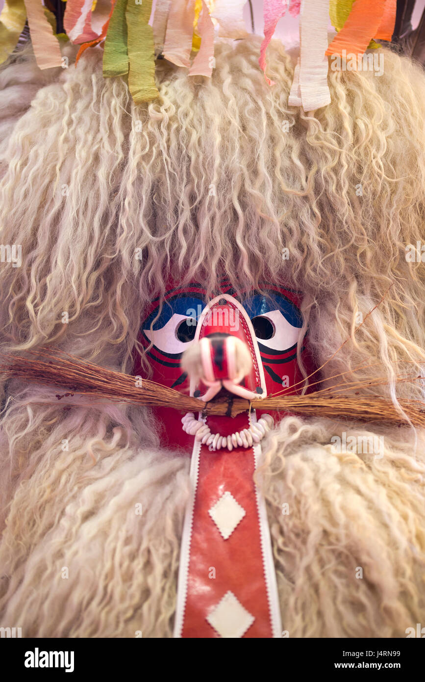 Mask of a kurent used for a Slovenian carnival event named kurentovanje  it's one of Slovenia's most popular and ethnologically significant carnival  e Stock Photo - Alamy