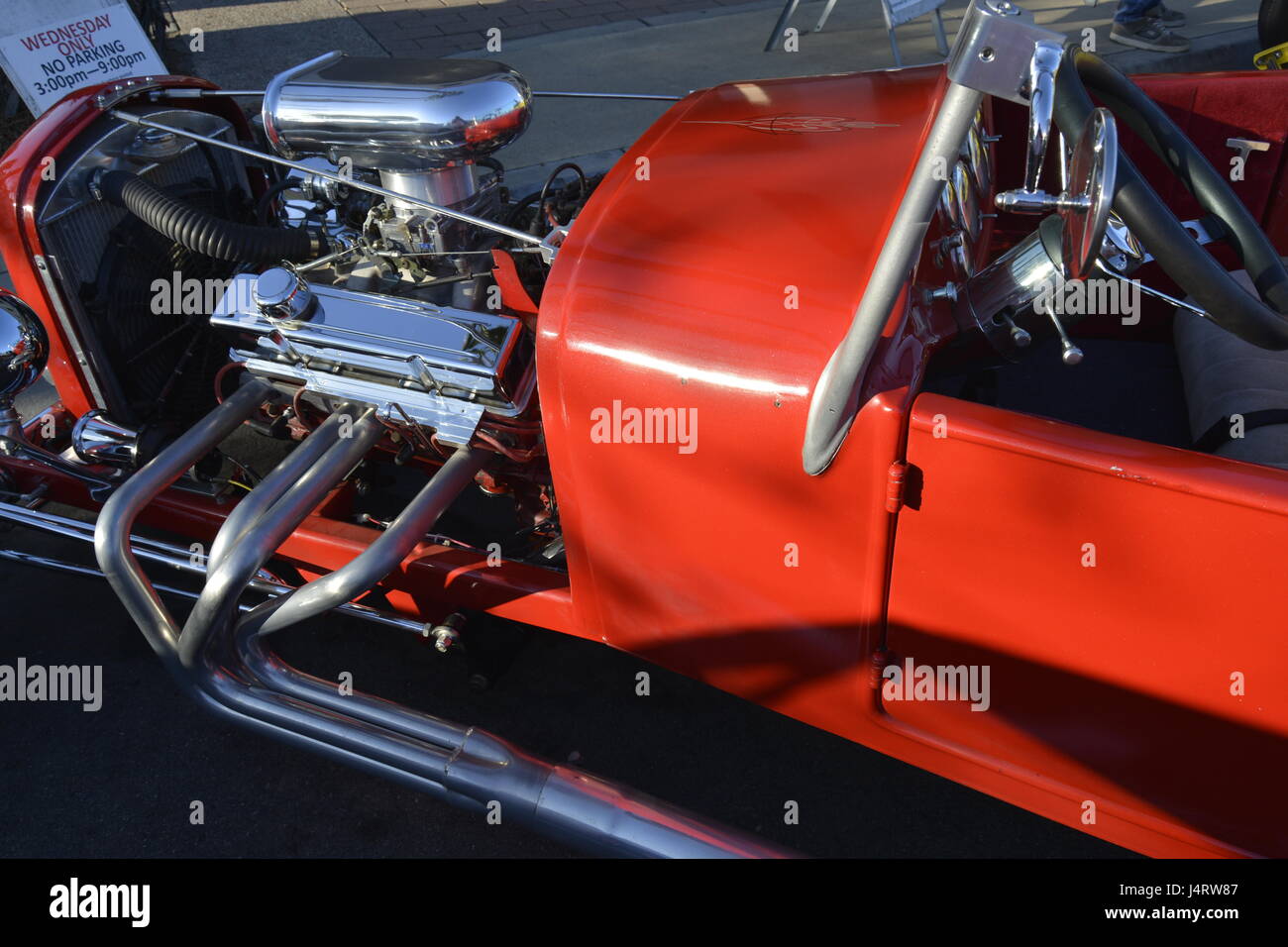 Car engine in red car stock photo. Image of motor, engine - 21214300