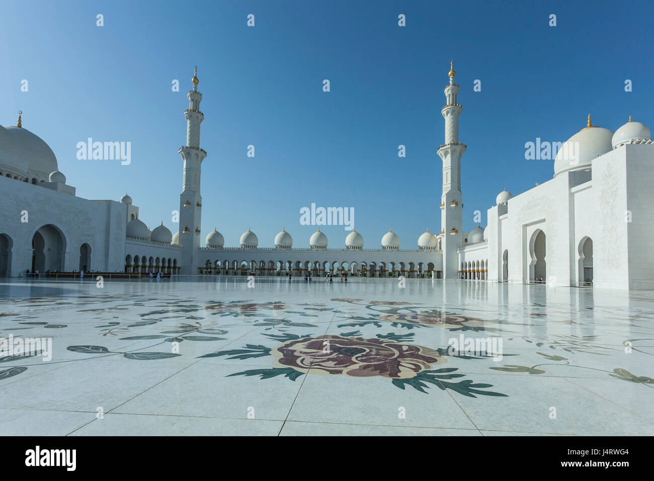 Sheikh Zayed Grand Mosque and mauseleum, Abu dhabi, UAE, Stock Photo