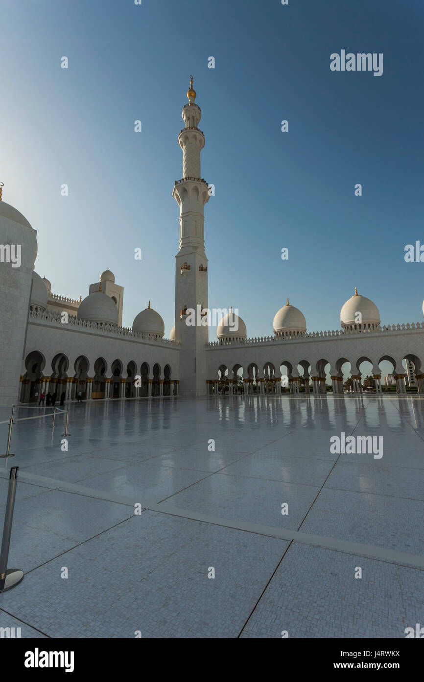 Sheikh Zayed Grand Mosque and mauseleum, Abu dhabi, UAE, Stock Photo