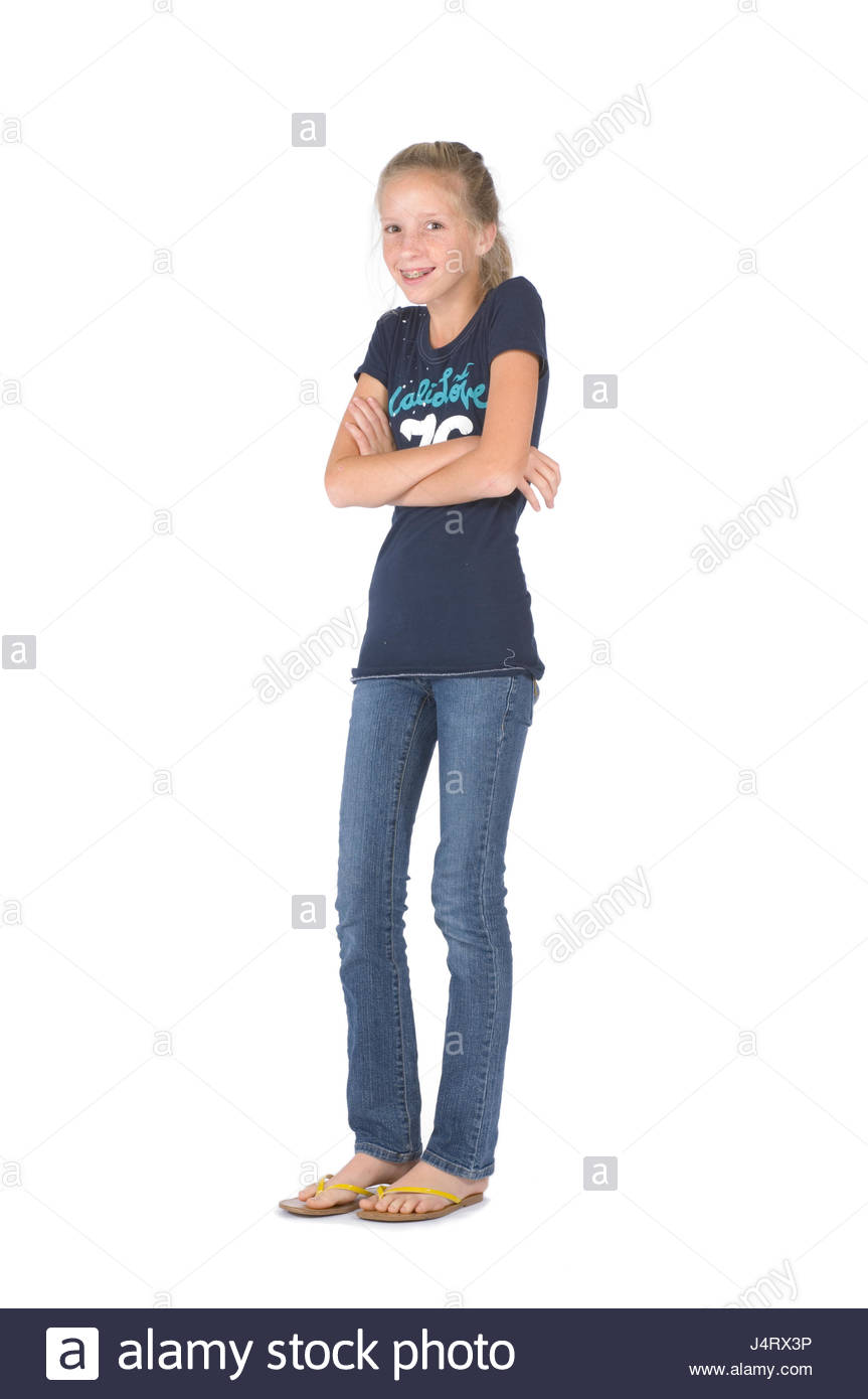 girls wearing blue jeans