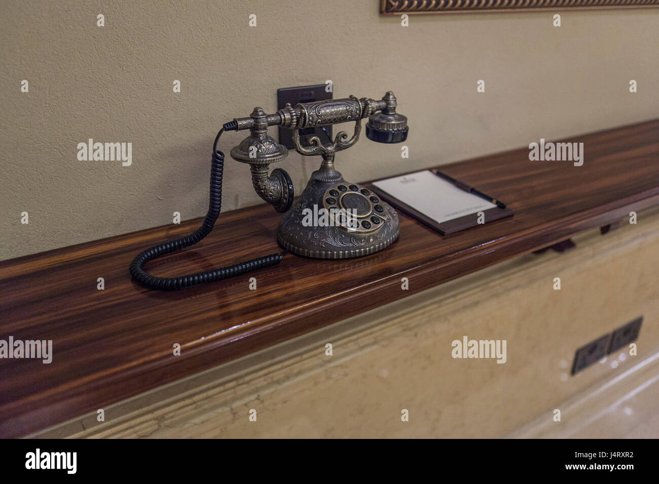 ornate, decorative telephone but also functional and operational Stock Photo