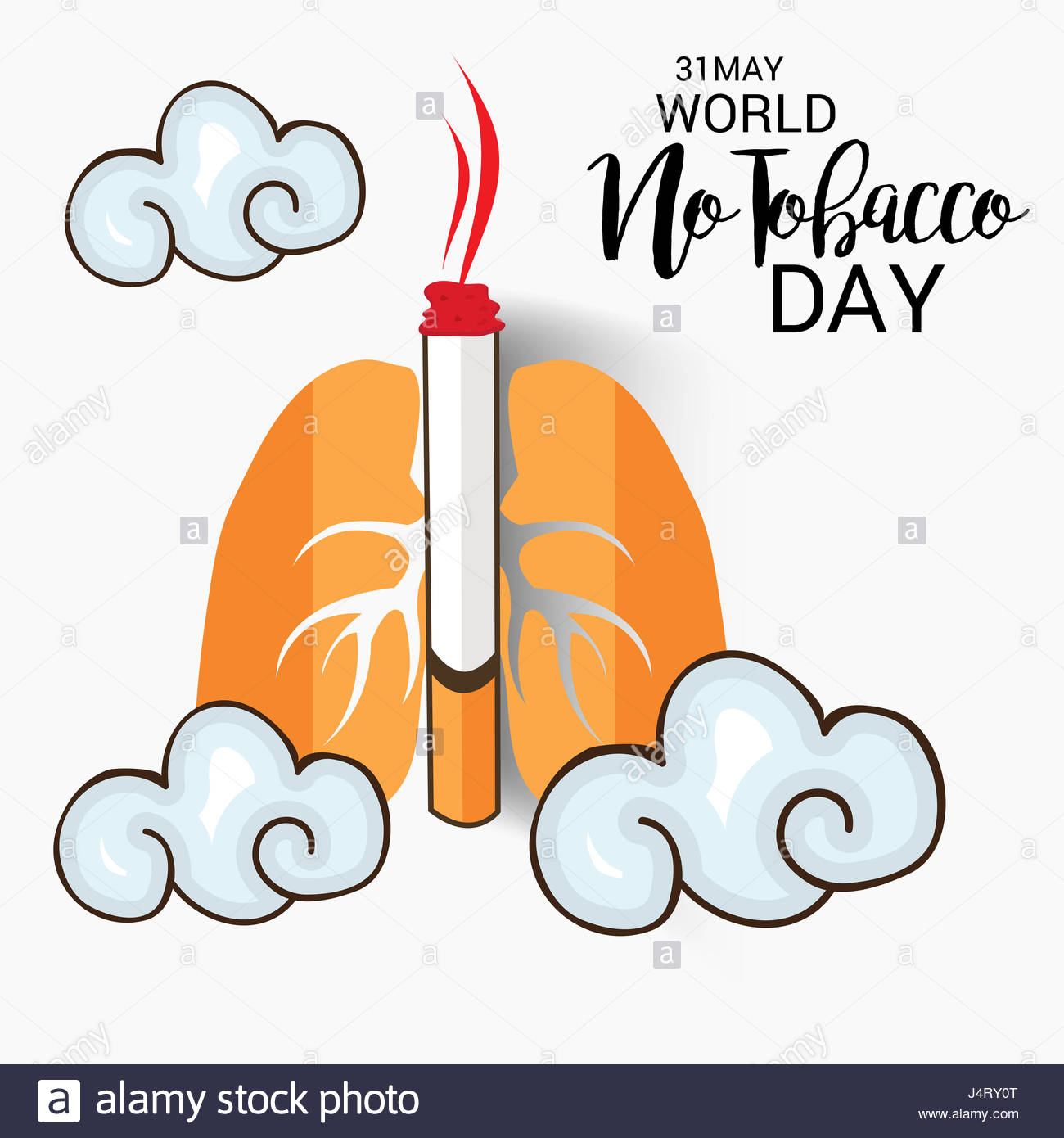 Vector Illustration Of A Banner For World No Tobacco Day Stock