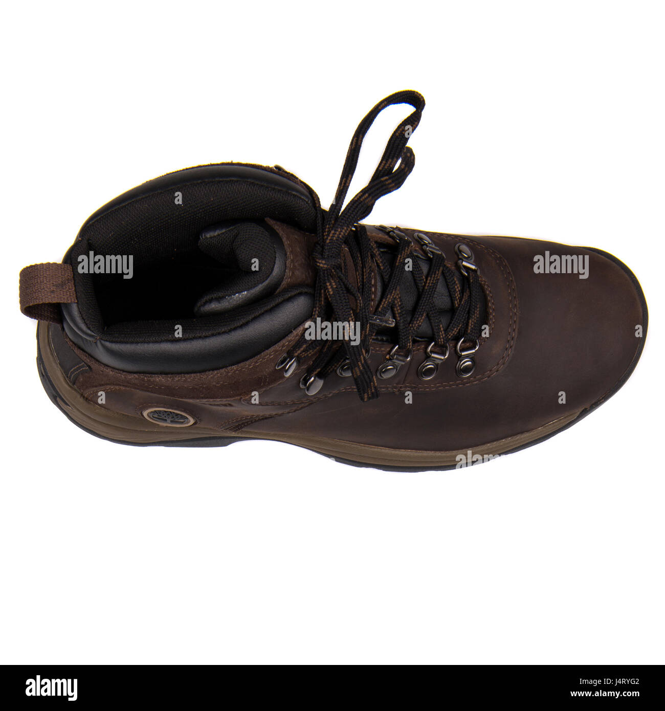 Timberland Flume Waterproof Medium Wide Hiking Leather Boot Dark Brown -  18128 Stock Photo - Alamy