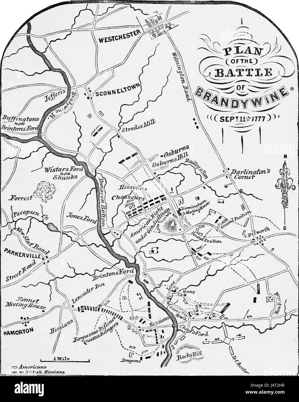 The Hessians   Battle of Brandywine Stock Photo