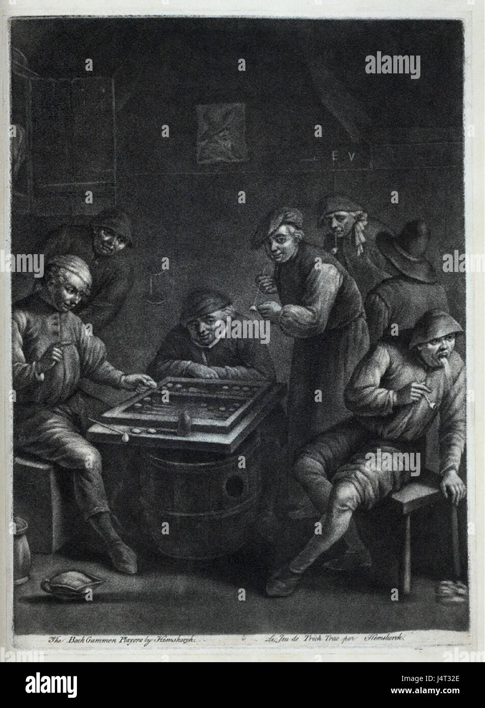 The backgammon players Stock Photo Alamy