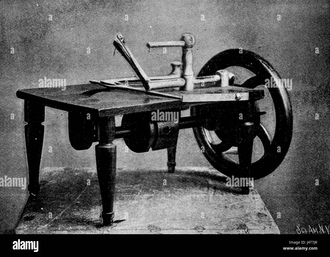 Wilson Sewing Machine 1850 Stock Photo Alamy
