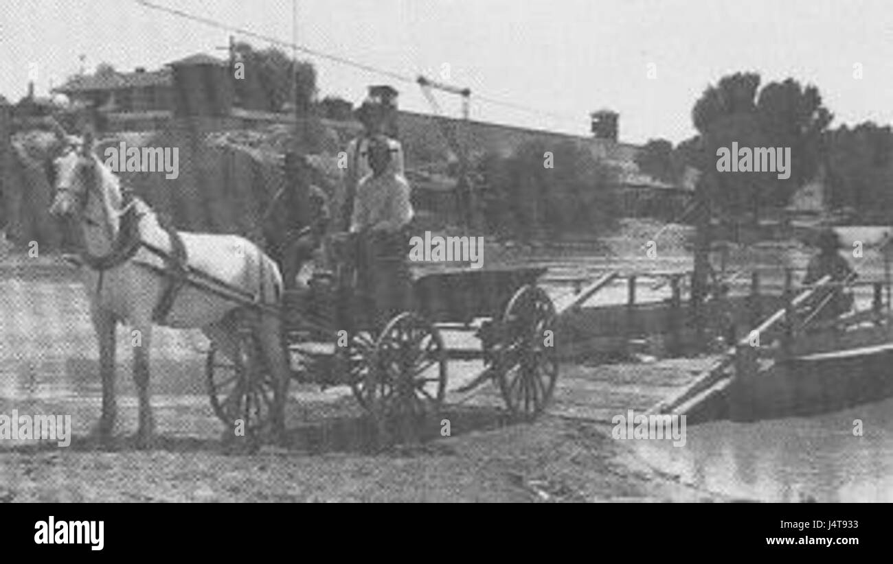 Yuma ferry year 1889 Stock Photo
