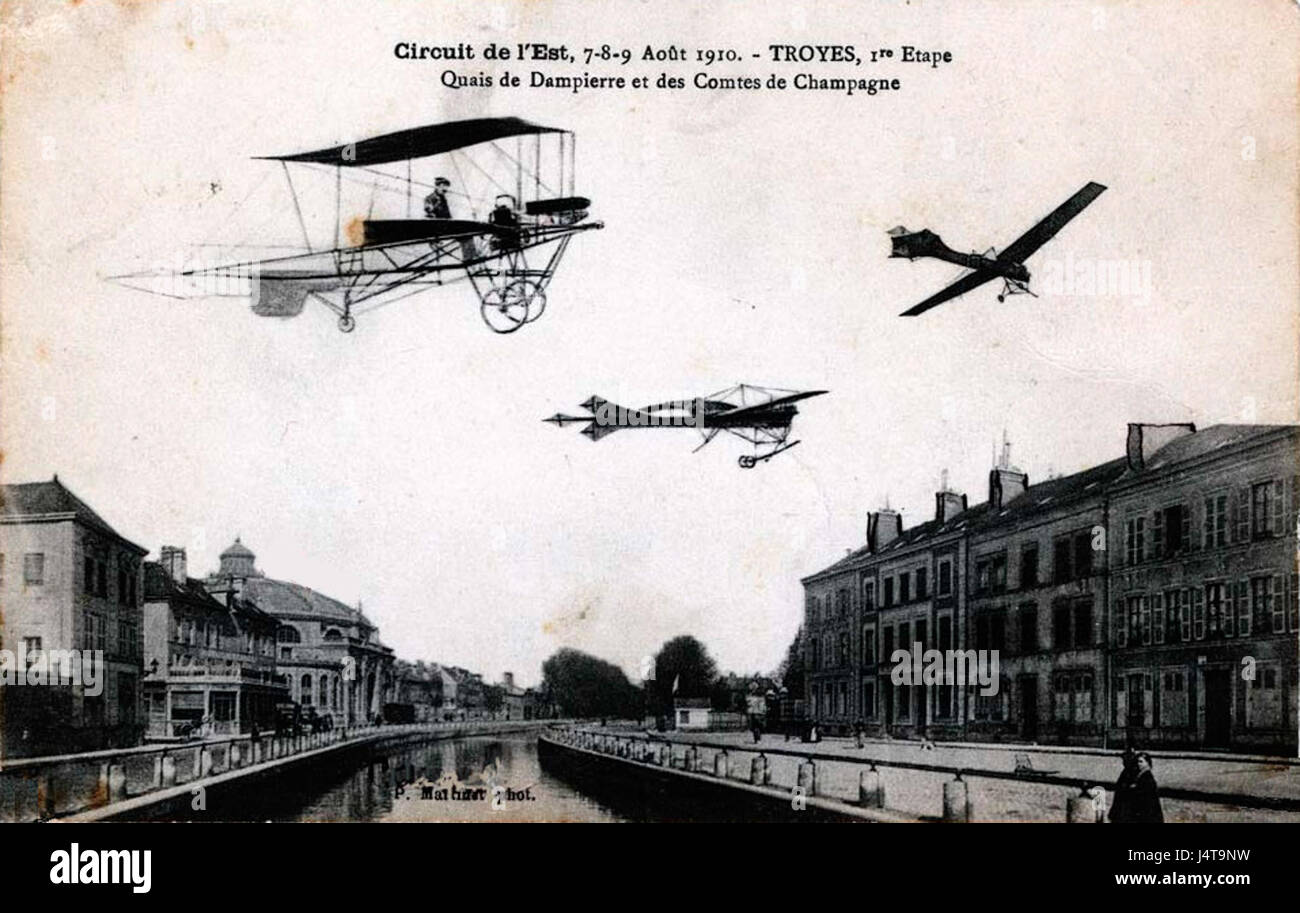 The Troyes circuit de l'est refers to a historical route in France, known for its scenic beauty and connection to regional history. It has been an important route for travelers and traders, offering views of Troyes and its surroundings. Stock Photo