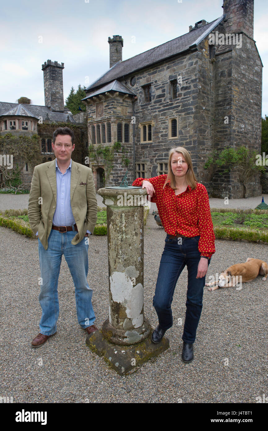 Gwydyr Castle, Llanwrst, North Wales, UK with owners Peter Welford