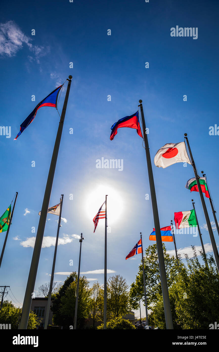American mexican flags hi-res stock photography and images - Alamy