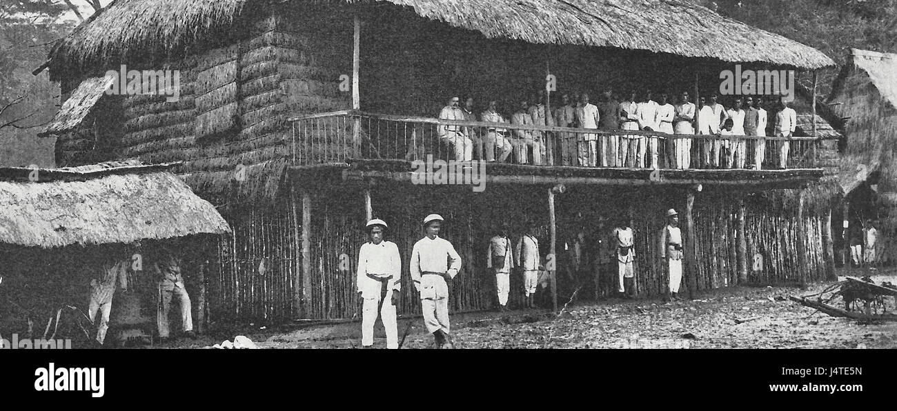 The Leaders of the Filipino Insurrection gathered at Emilio Aguinaldo's House - 1899 Stock Photo