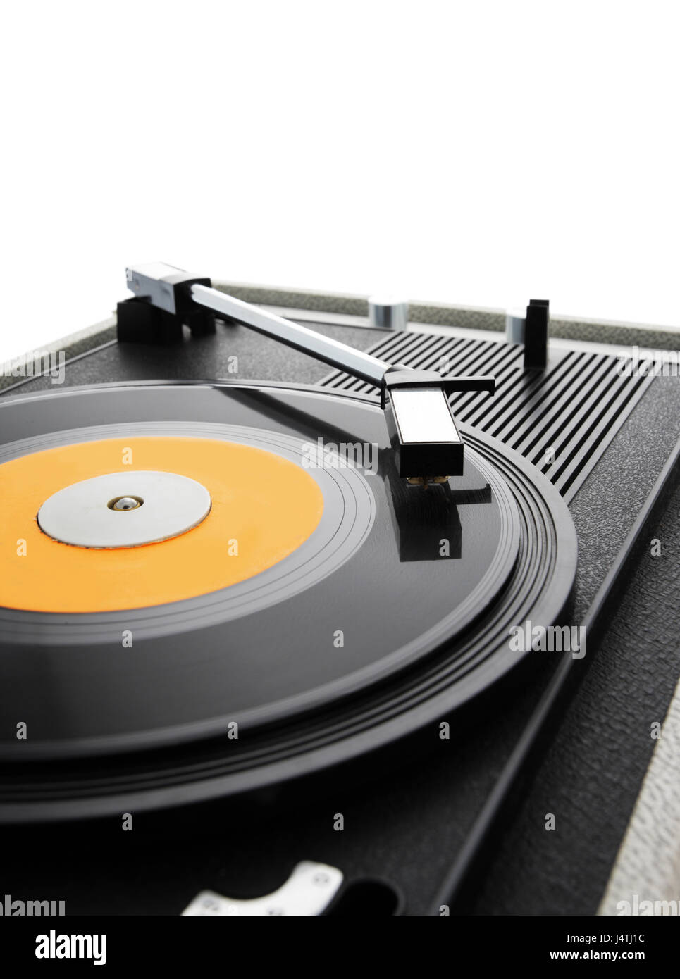 A vinyl record is spinning on the turntable Stock Photo - Alamy