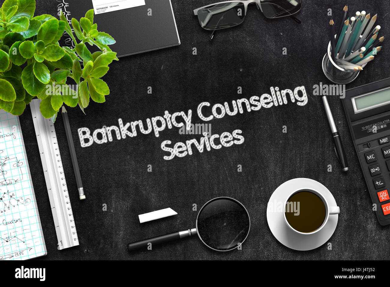 Bankruptcy Counseling Services Concept. 3D render. Stock Photo