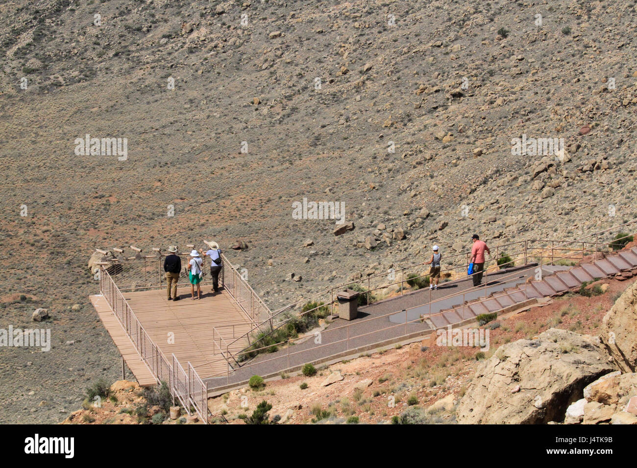 Observation platform within the First Proven Meteor Crater in the world ...