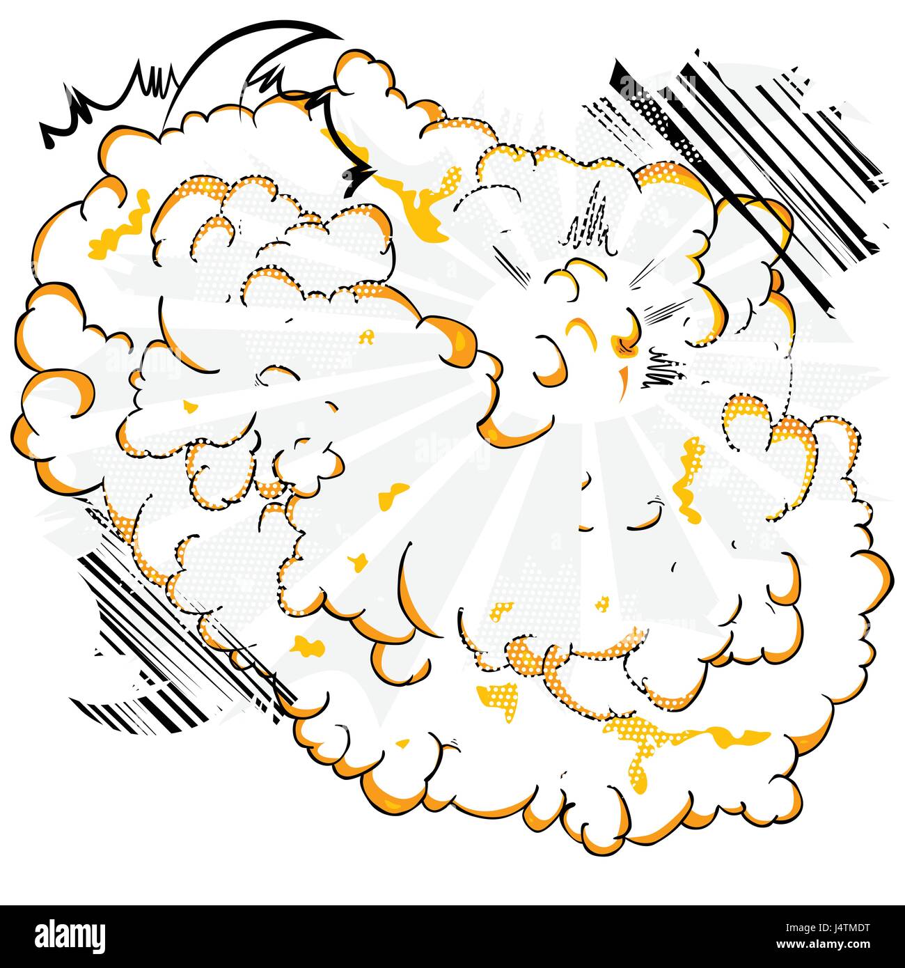 Vector illustrated comic book style explosions background Stock Vector ...