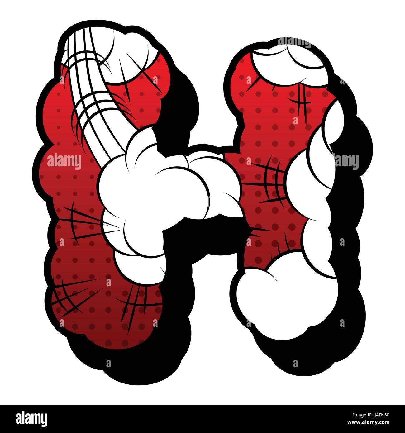 Exploding Letter H Letter H filled with comic book explosion, background Stock Vector ...