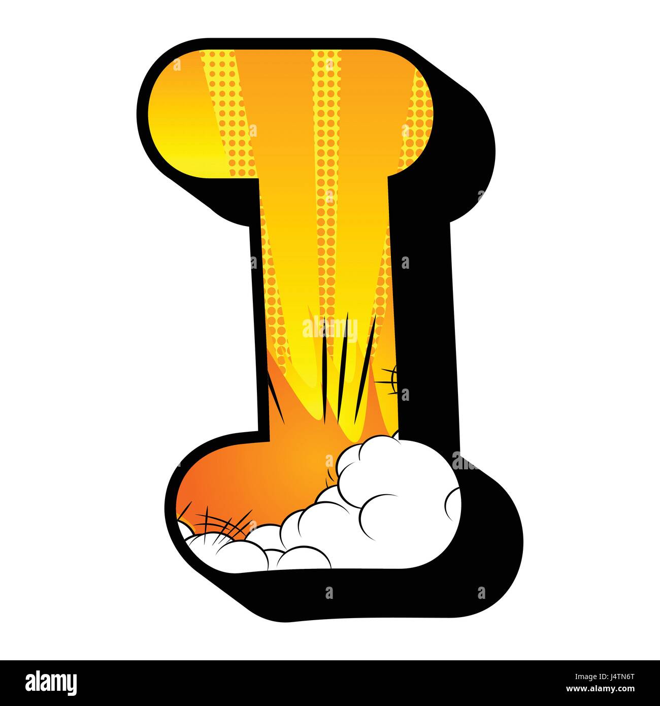 Letter I filled with comic book explosion, background Stock Vector Image &  Art - Alamy