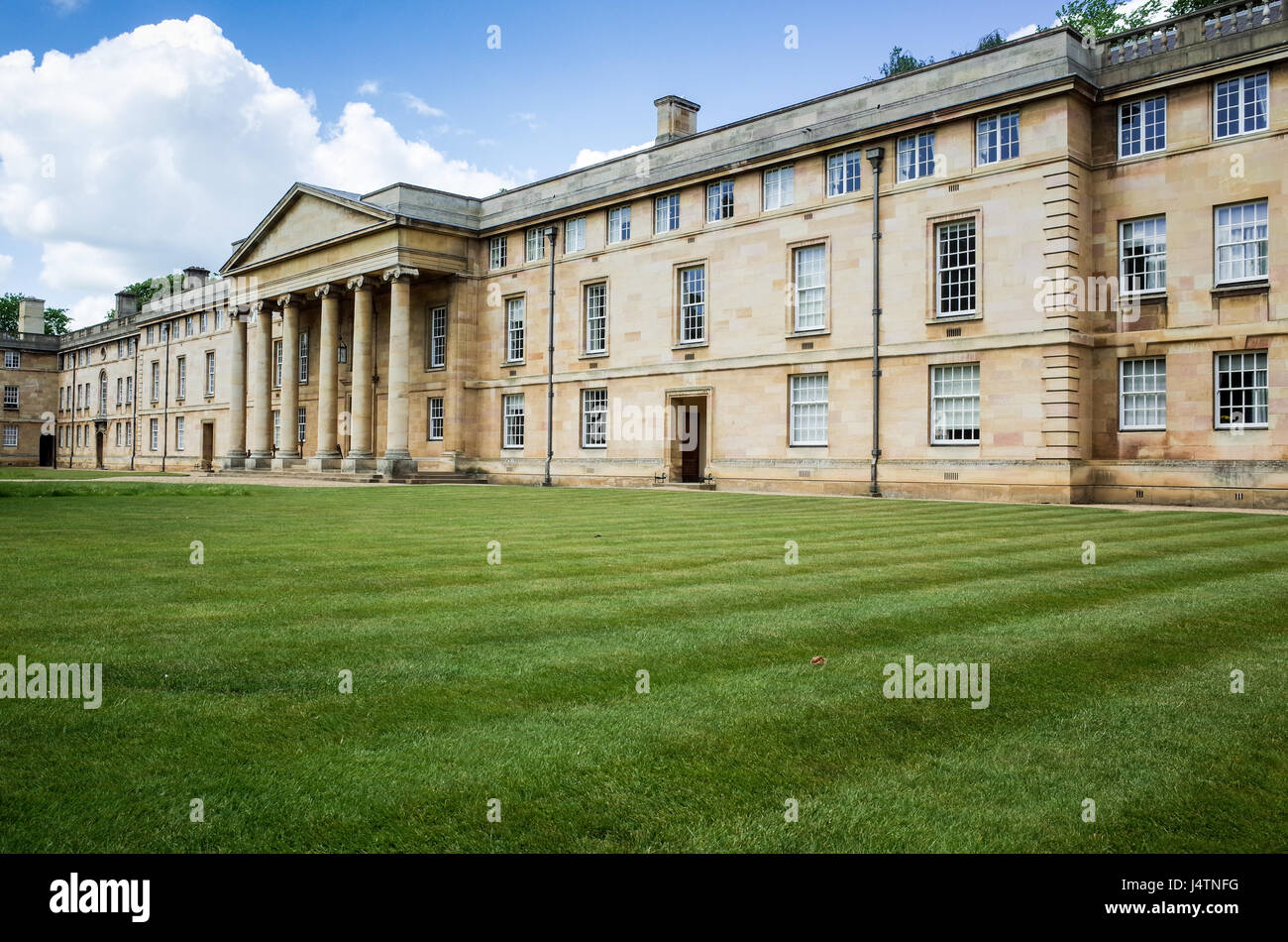The Chapel and other college buildings at Downing College, part of the University of Cambridge in Cambridge, UK Stock Photo