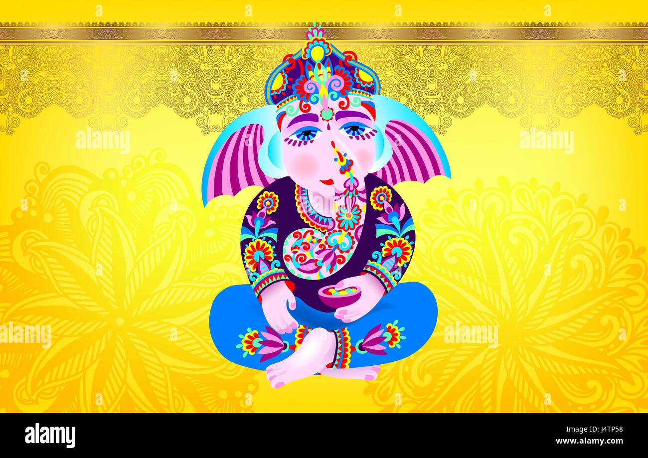 Ganesha background Stock Vector Images - Alamy
