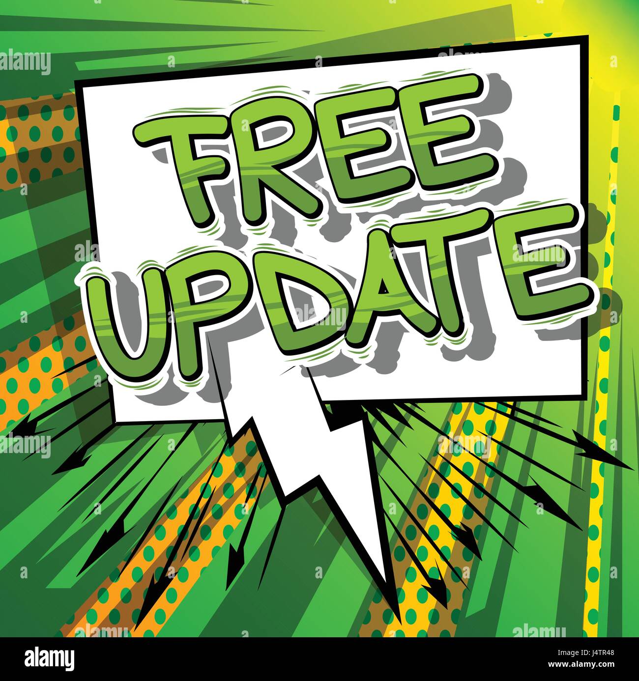 Free Update Comic book style word on abstract background Stock Vector