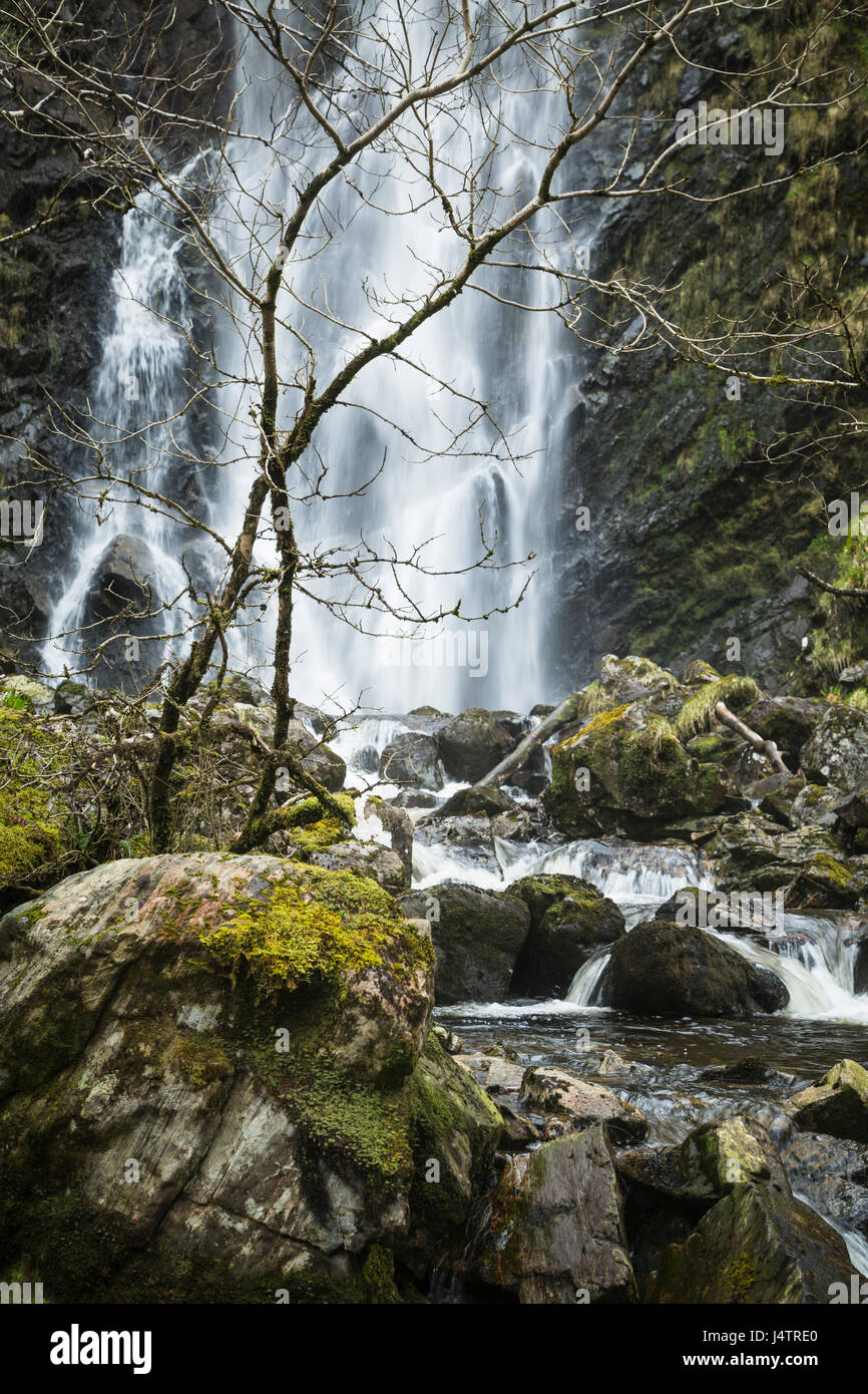 Cascading waterfall near Glenelg, Western Highlands, Scotland Stock Photo