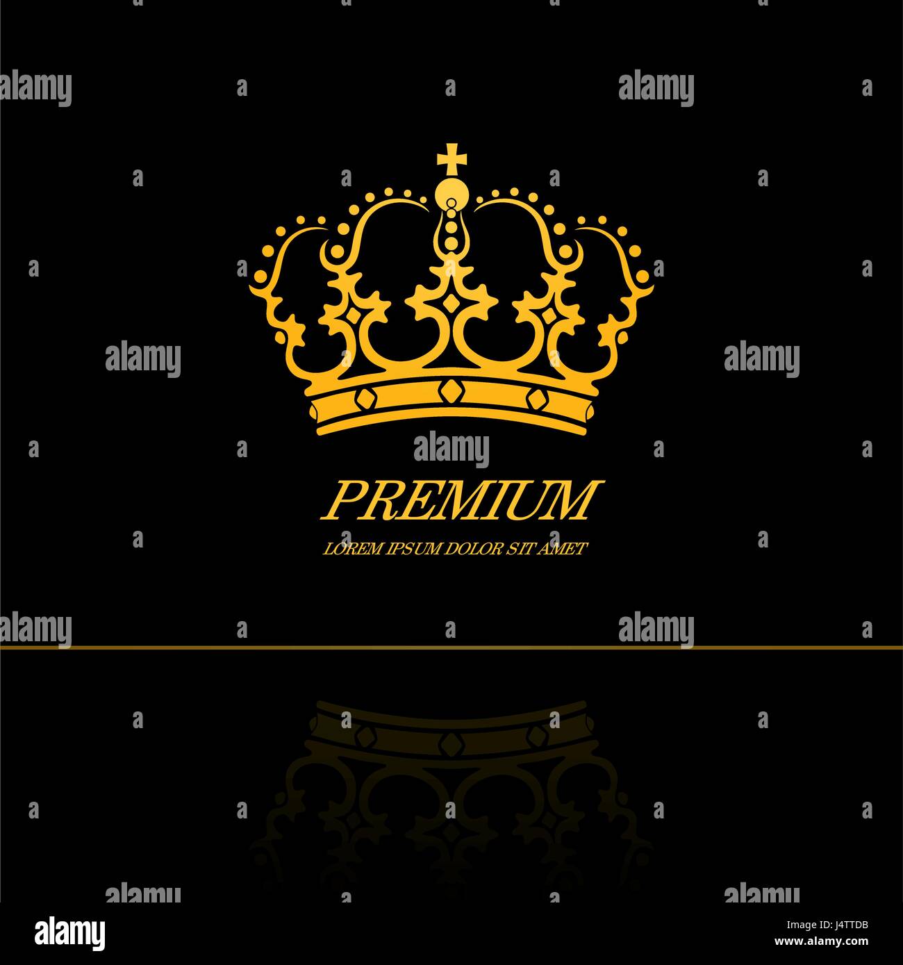 Vintage Crown abstract Logo design. King and Queen Royal symbol. Premium and luxury Logotype concept icon vector template. Stock Vector