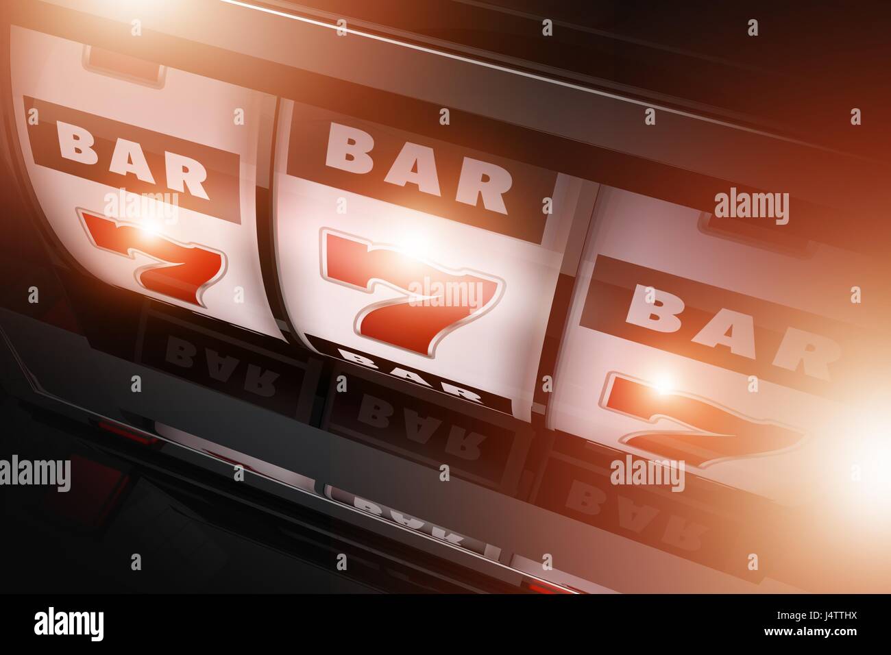 Grafika koncepcyjna przedstawiająca slot maszynę 3D w stylu Las Vegas, symbolizująca hazard i gry kasynowe.