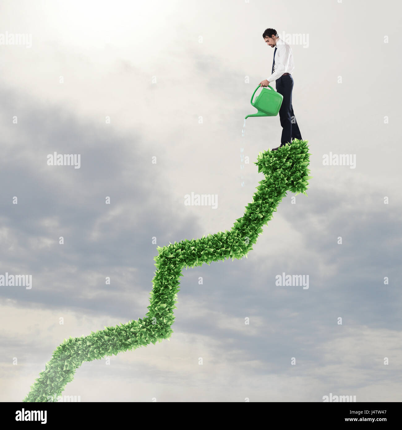 Growing the economy company Stock Photo