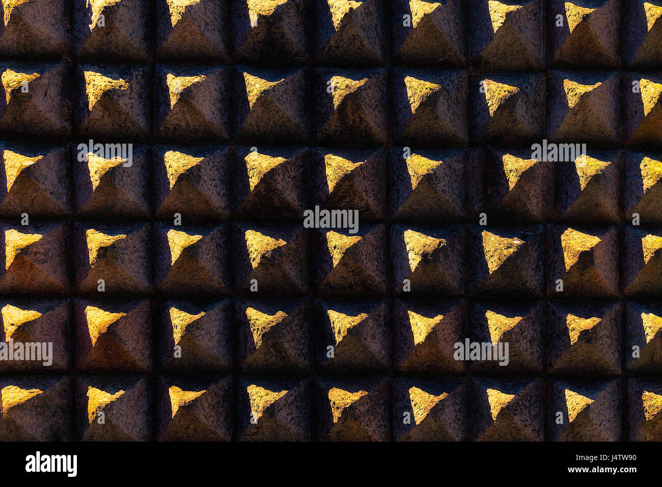 limestone stone texture in Arantzazu sanctuary Stock Photo