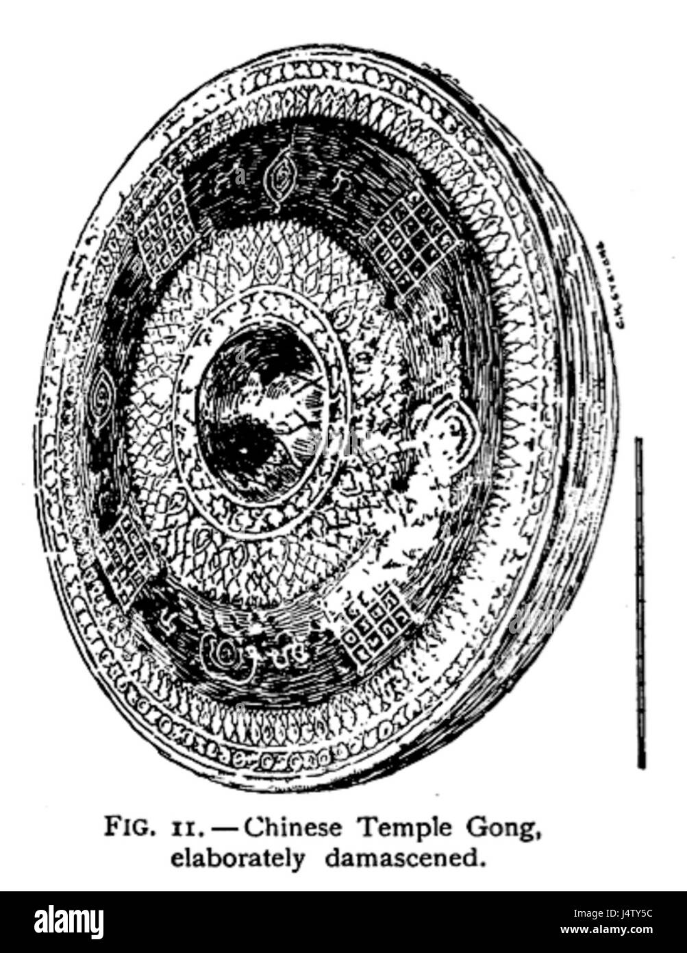 THOM Chinese Temple Gong Stock Photo